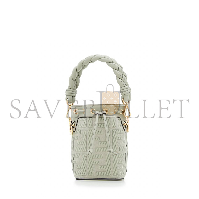 FENDI EMBOSSED FF CANVAS MON TRESOR MINI BAG 8BS010ANXDF1K3B (18*12*10cm)